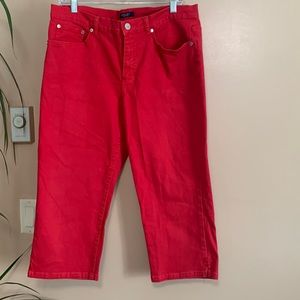 Chaps Red Capris